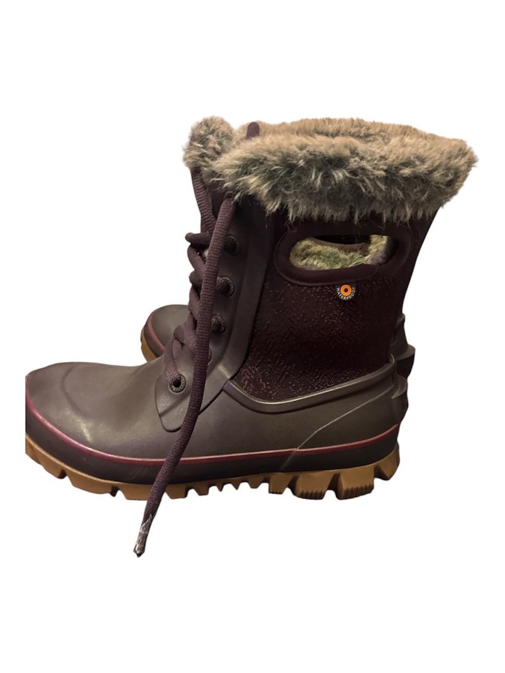 Bogs-Women’s Arcata Waterproof Faux-Fur Lined Winter Boot - Plum size 6